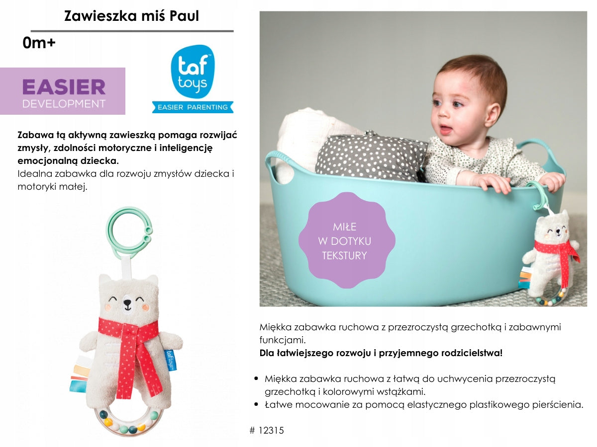 Pendant for Stroller Bear Paul Taf Toys – Rattle and joyful fun! EAN (GTIN) 0605566123158