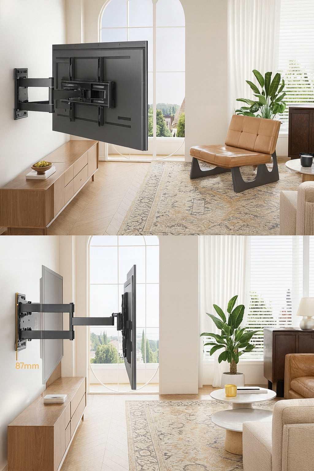 Perlegear PGMF18 TV Wall Mount 23 - 70", Full Motion, VESA 400x400, 50 kg Manufacturer code TV na ścianę