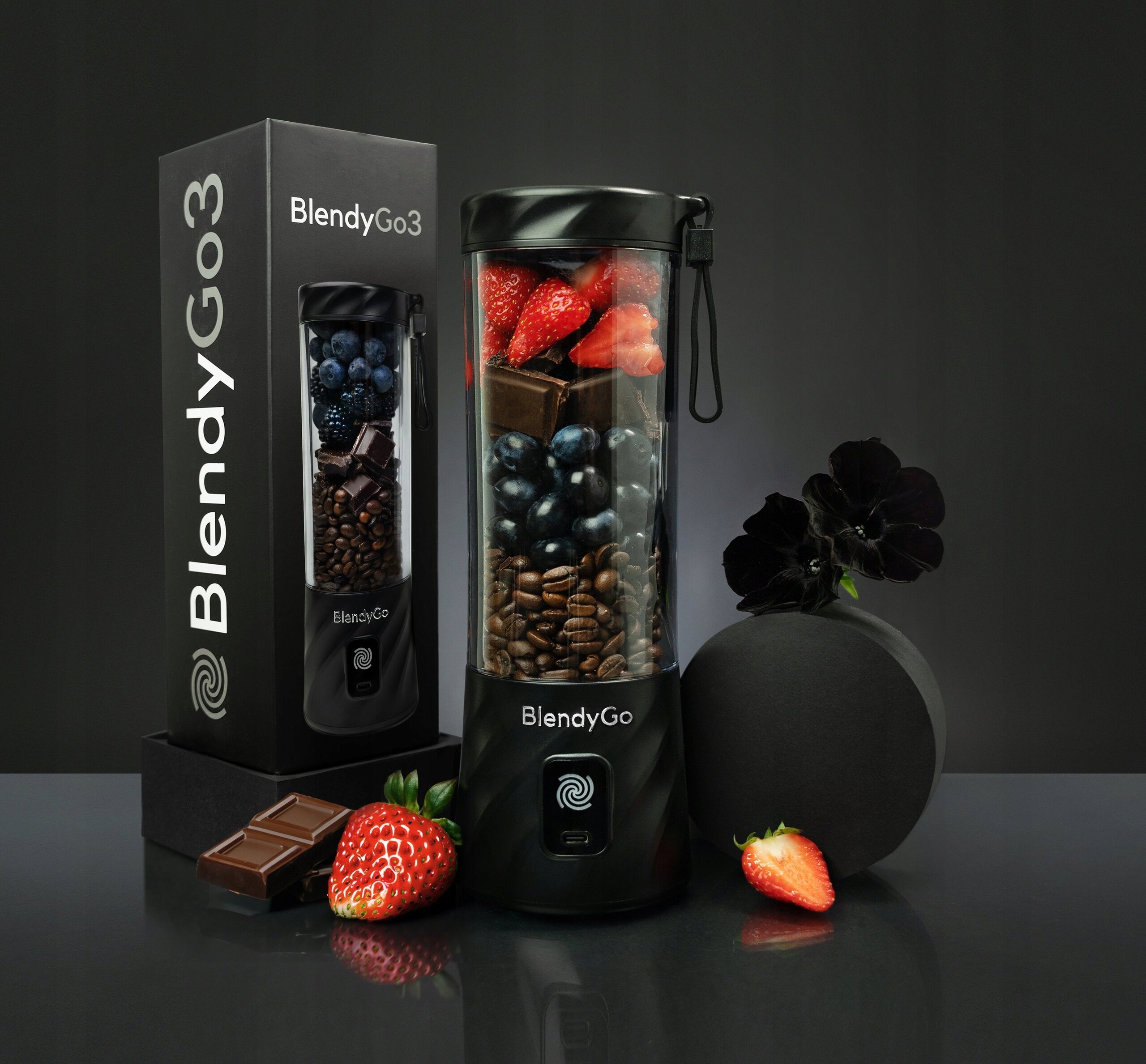 Personal Blender BLENDYGO 3 Black Wireless Brand BlendyGo
