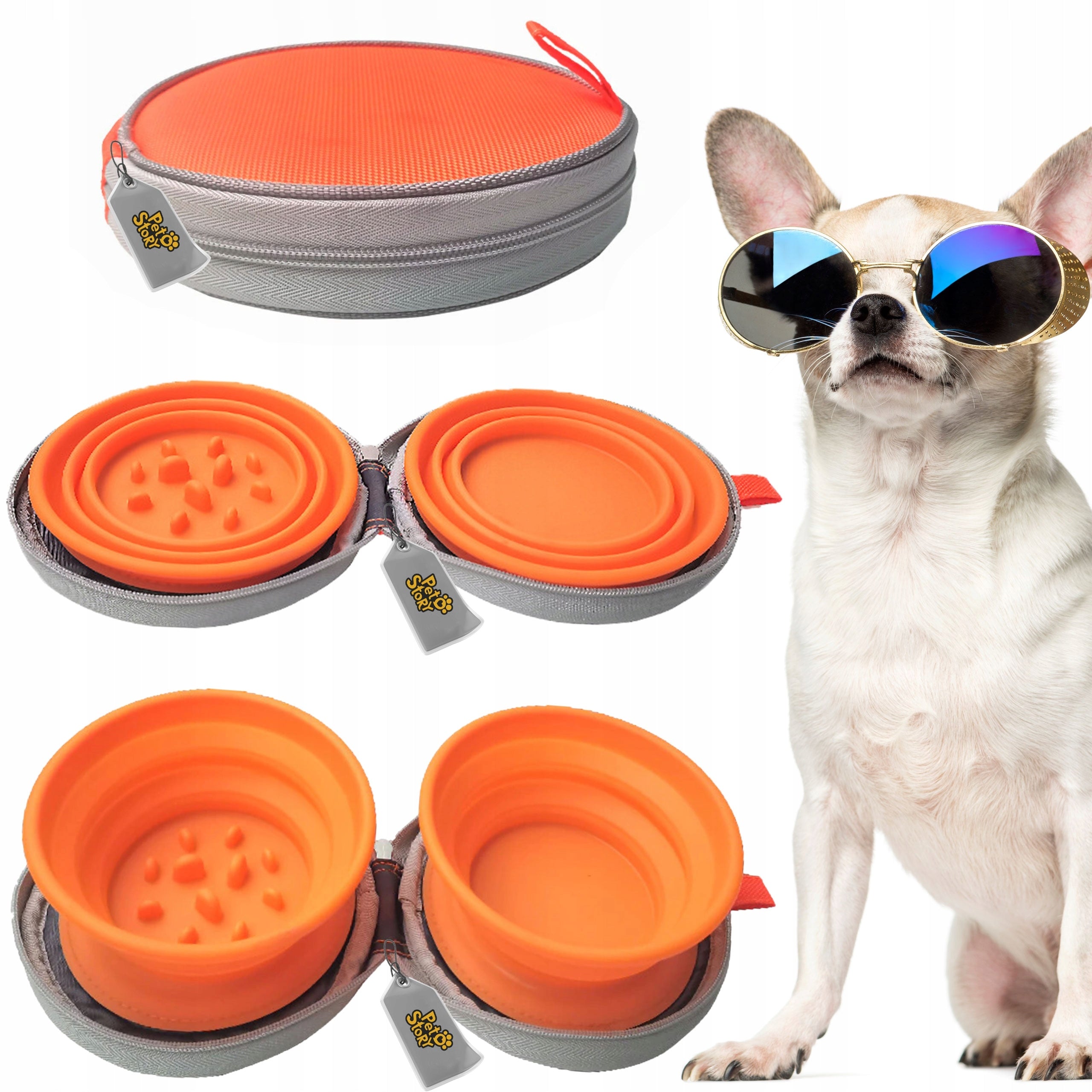 Petstory Cat Dog Folding Travel Bowl
