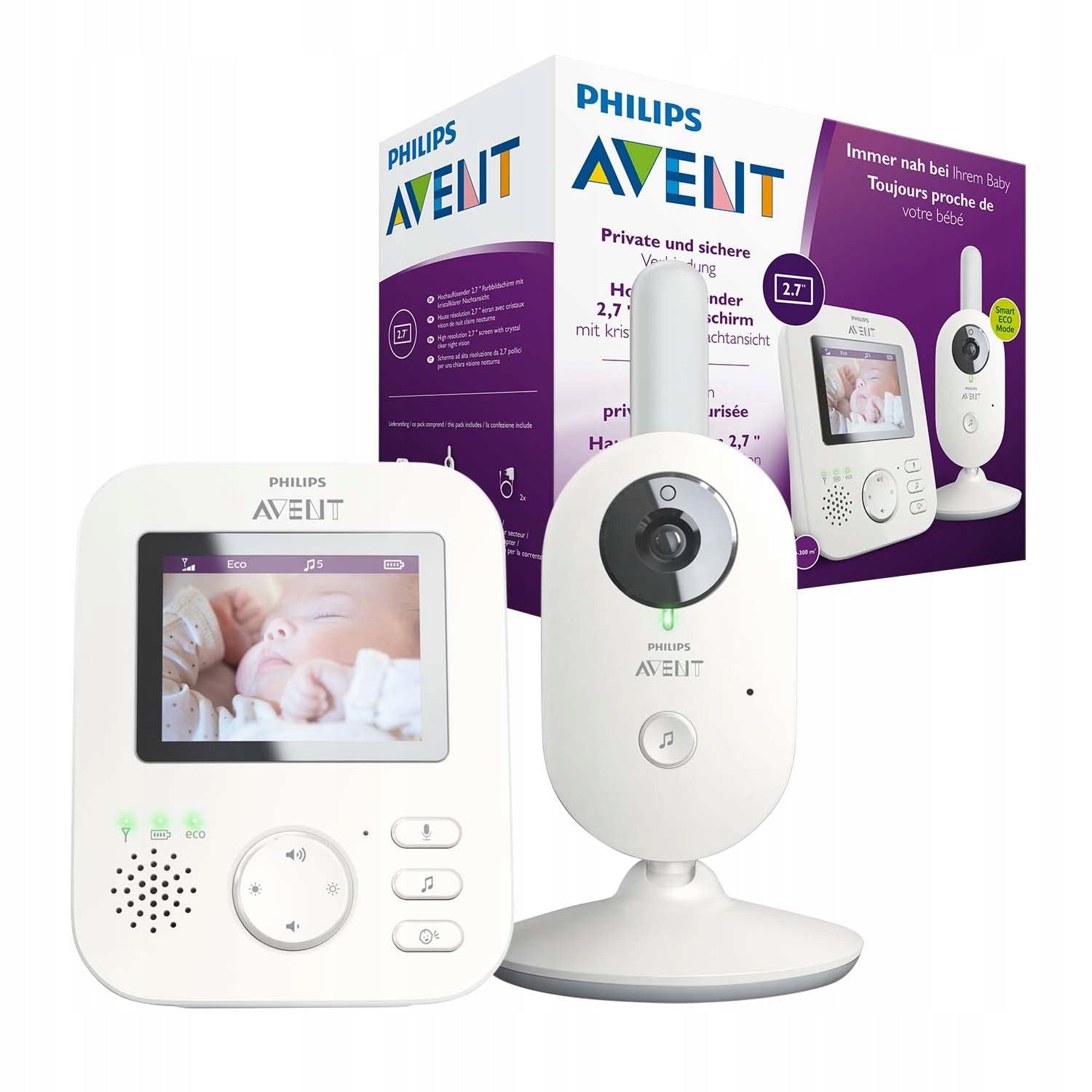 Philips Avent Baby monitor electronic audio video SCD833/26 Packaging status original