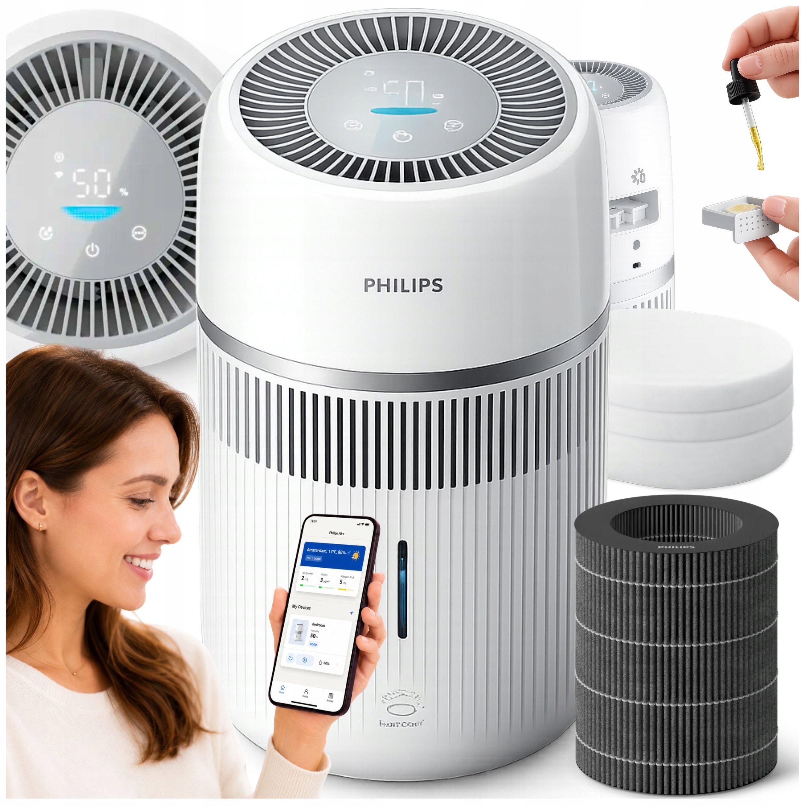 Philips Evaporative Air Humidifier HU4210/04 NanoCloud 3,5l Wi-Fi