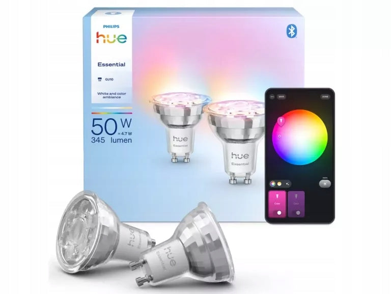 Philips Hue Essential GU10 Intelligent Spotlight 4,7W - 2 Pack