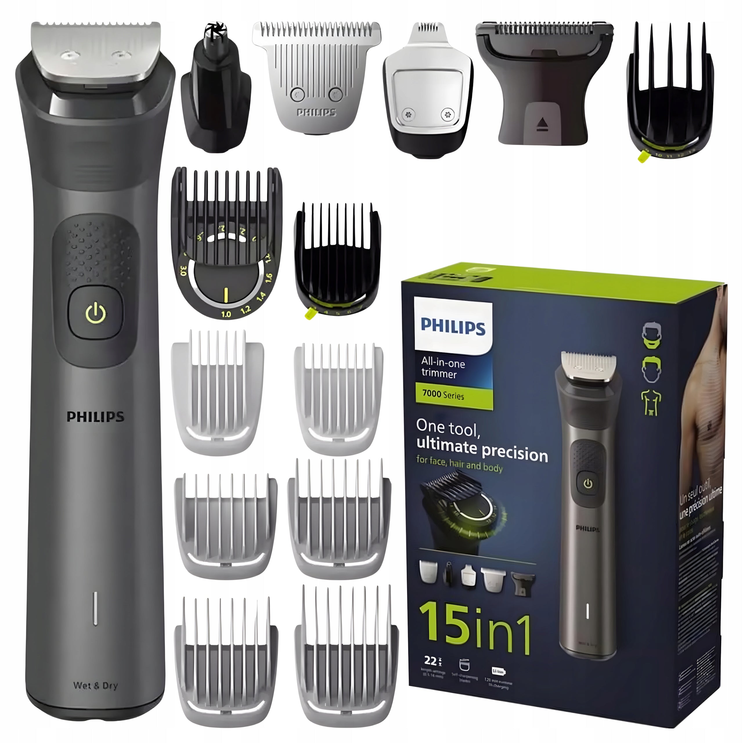 Philips Multigroom 7000 MG7940/15 Trimmer 15in1 Beard Hair Body 180min