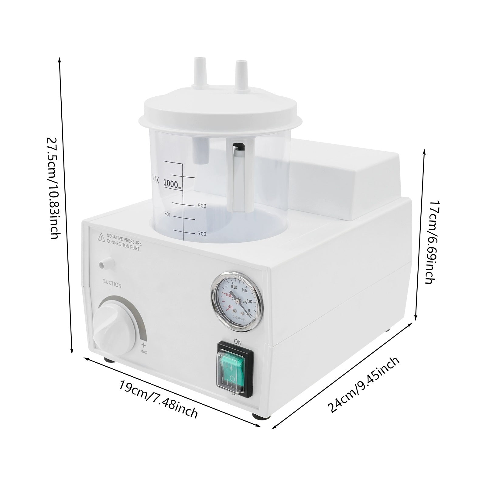 Phlegm Suction Unit 250VA Adjustable Pressure for Hospital Home Care Packaging status original