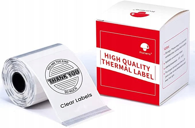 Phomemo M110 M120 M200 transparent labels 40x60mm 130pcs sticker film Packaging status original
