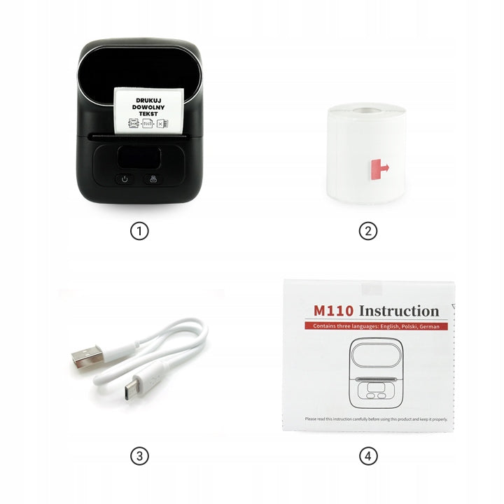 Phomemo M110 mini thermal printer self-adhesive sticker labels BLACK Manufacturer Phomemo