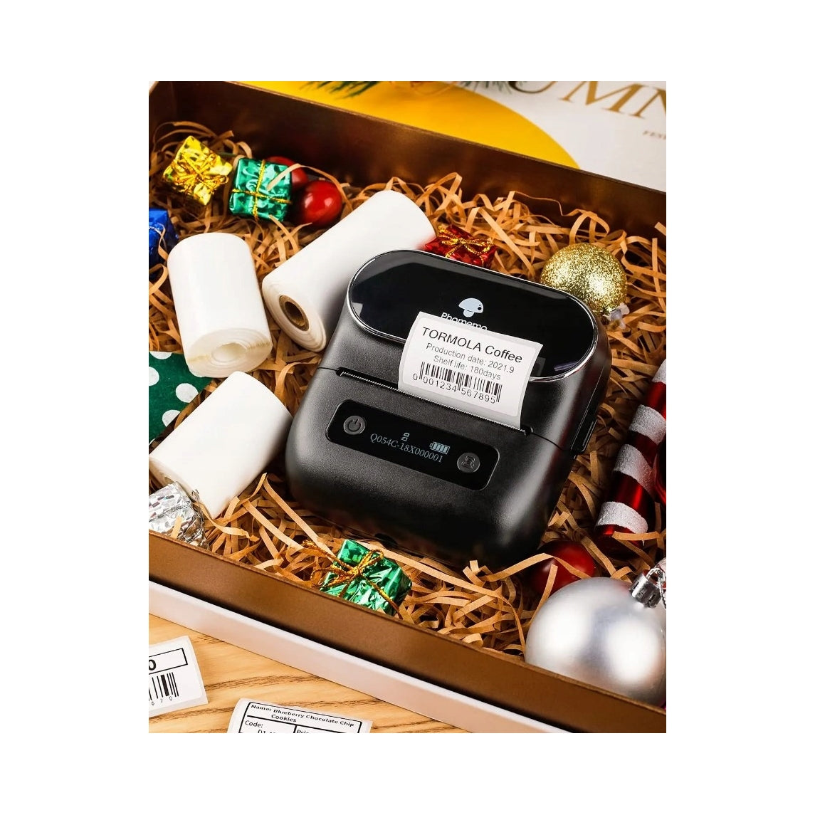 Phomemo M220 mini thermal printer self-adhesive sticker labels 80mm Packaging status original