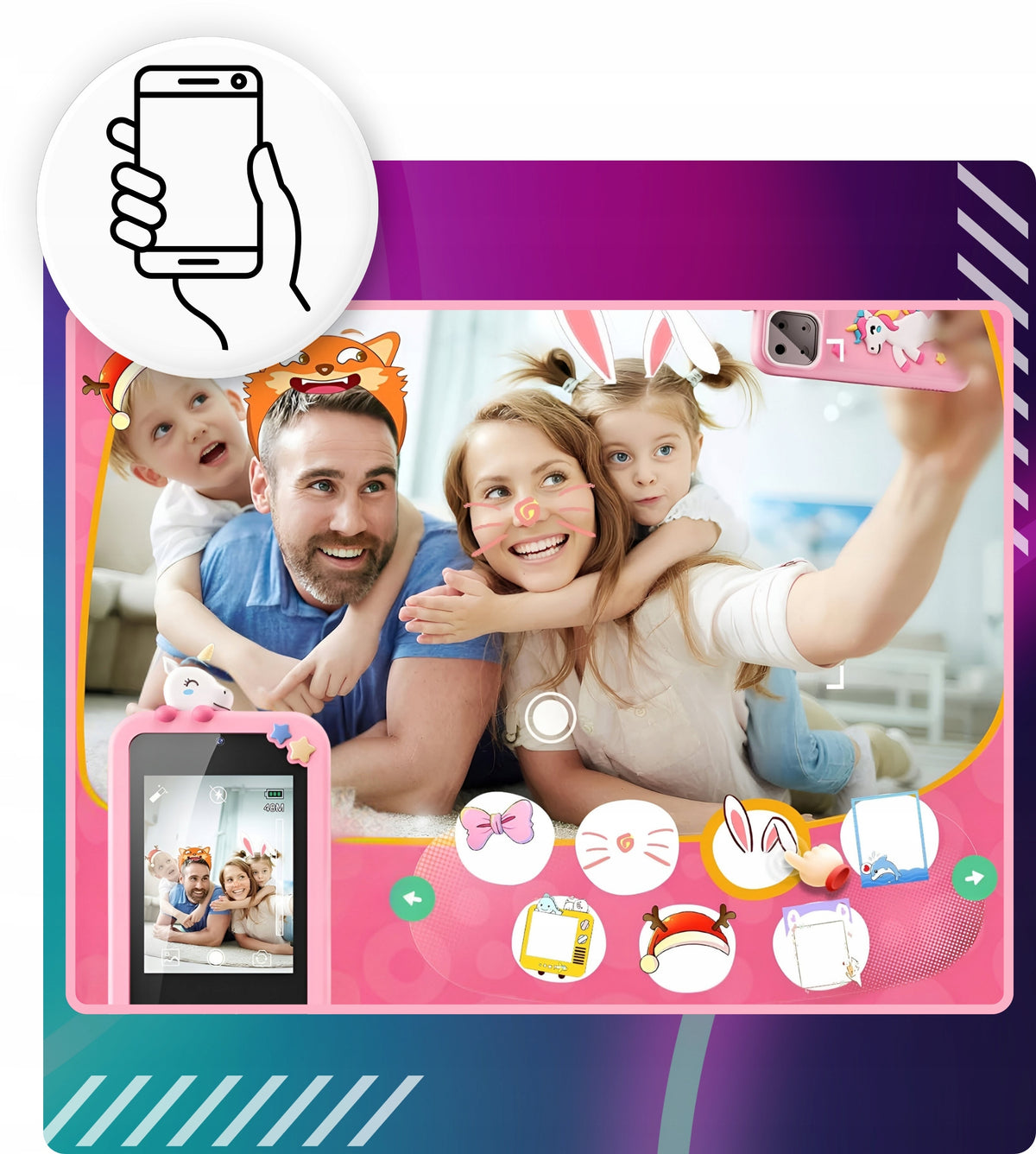 Phone Toy for Children Smartphone Toy Camera Games Menu PL Manufacturer code Telefon dla dzieci zabawkowy Komórka
