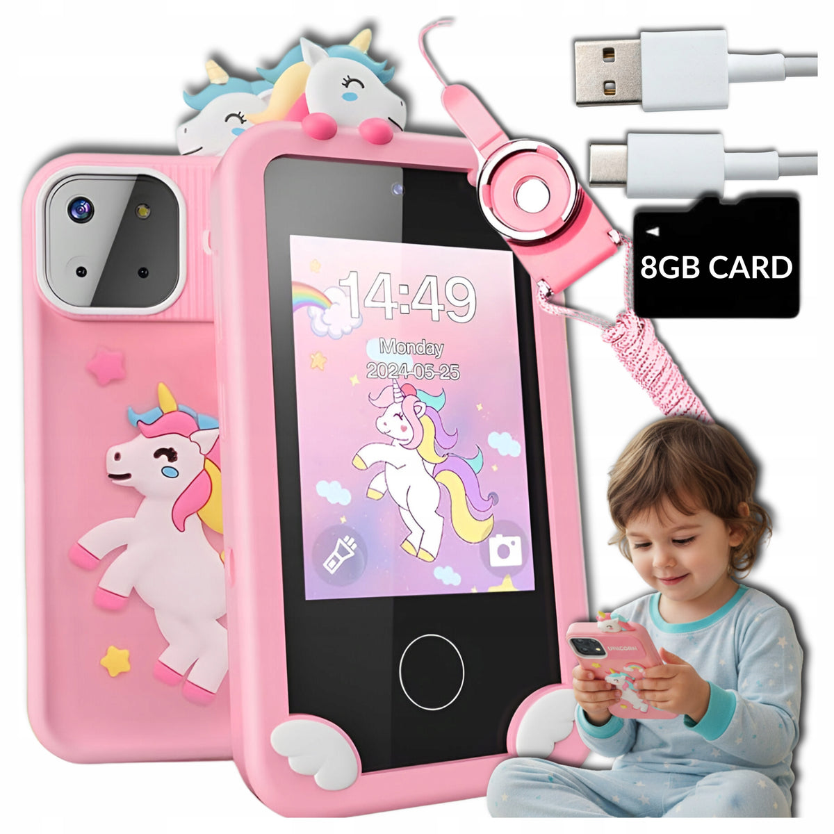 Phone Toy for Children Smartphone Toy Camera Games Menu PL
