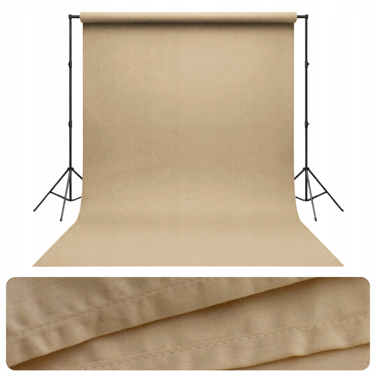 Photo Background 200x220 cm cotton fabric ALOISO Beige