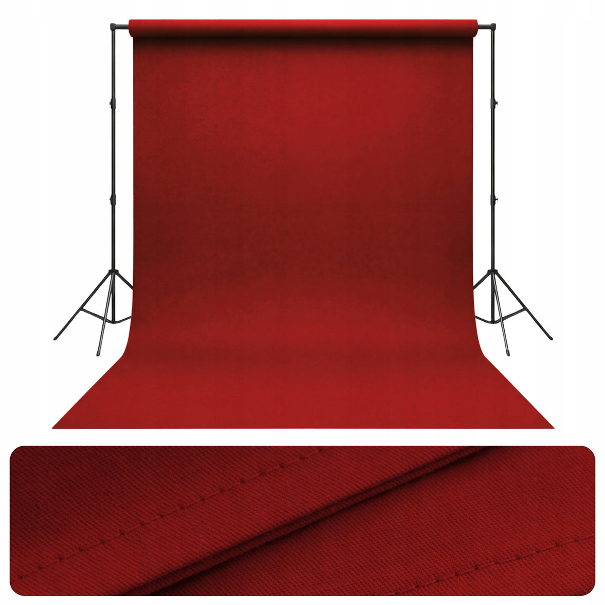 Photo Background 200x220 cm cotton fabric ALOISO Red