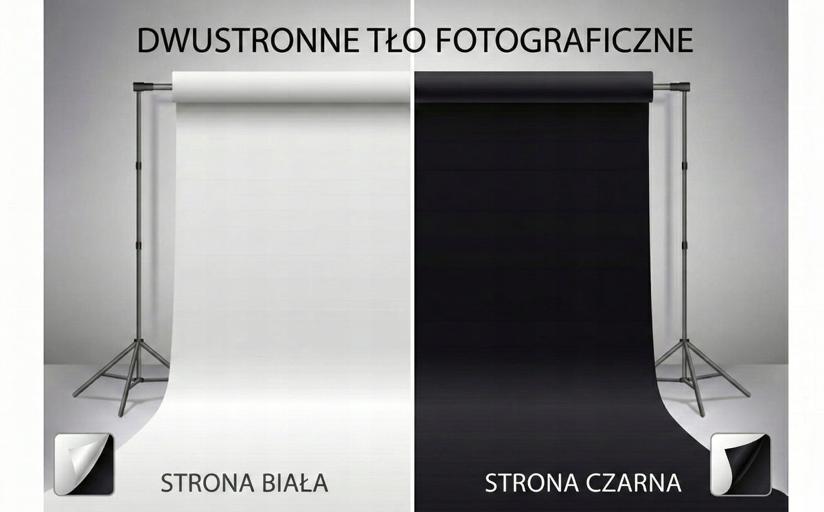 Photo Background White Black Vinyl Double Sided 250 x 600 cm