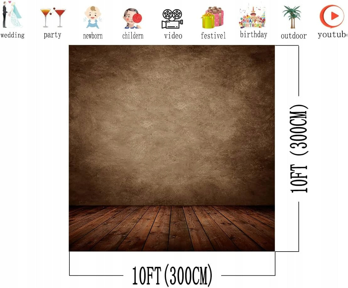 Photo Background for Photo Walls Wooden Vinyl Board 3 x 3 m Manufacturer no brand