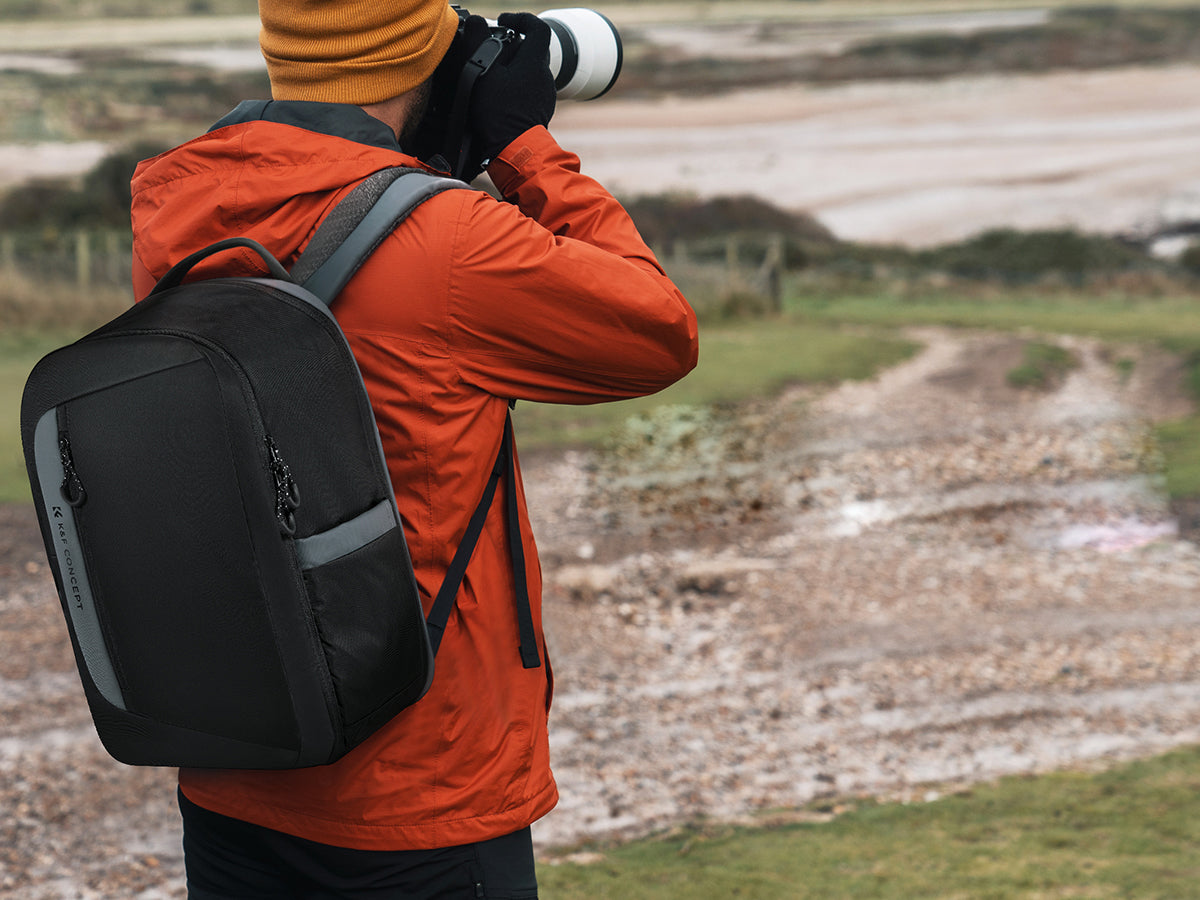 Photo Backpack Tourist Camera Laptop Tripod Lens Drone KF Packaging status original