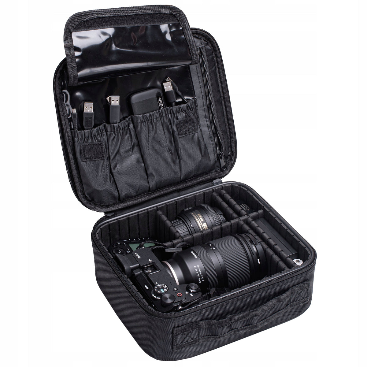 Photo Bag Organizer Camera Case Lenses Cables Drive Packaging status original