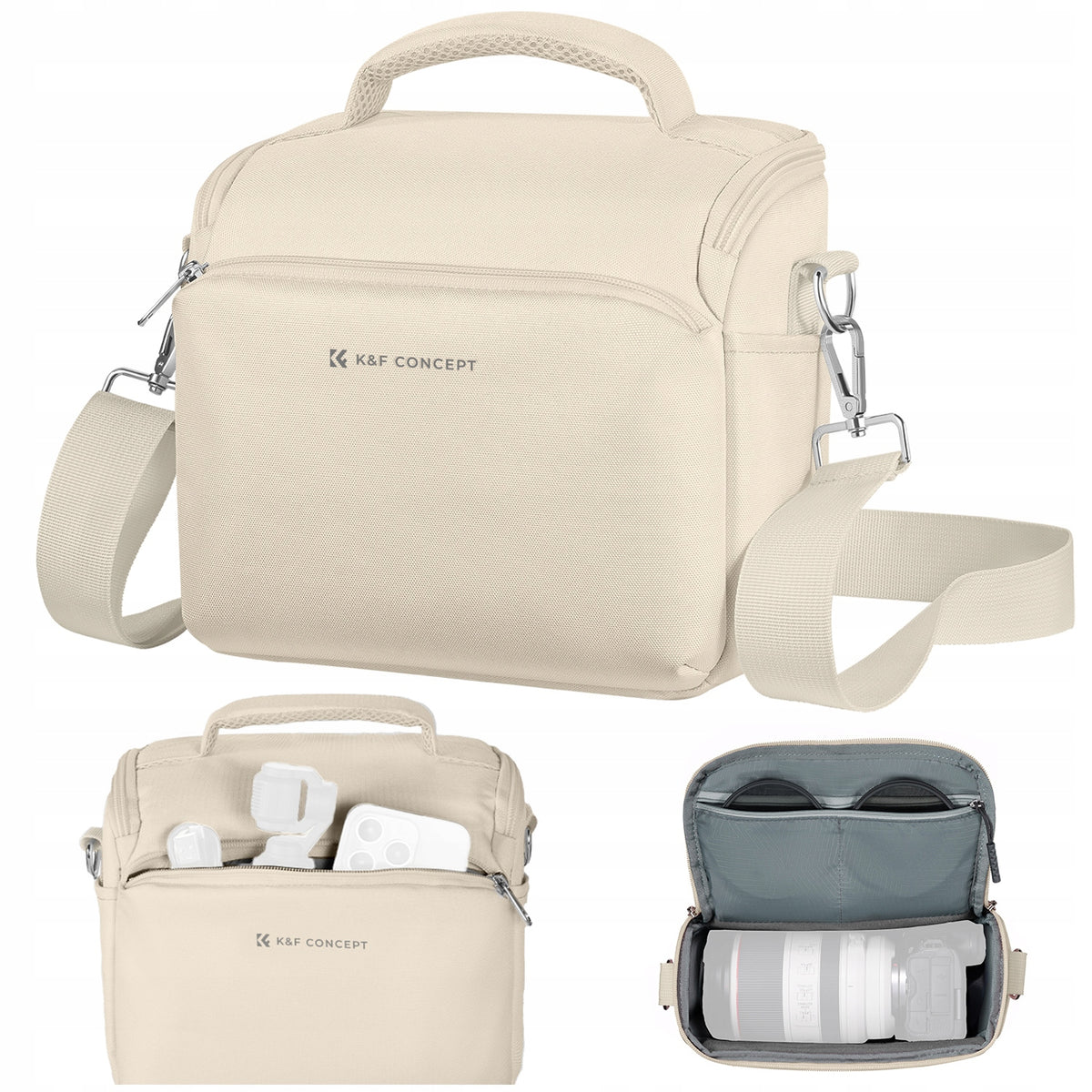 Photo Bag for Camera Drone K&F Concept Shoulder Beige