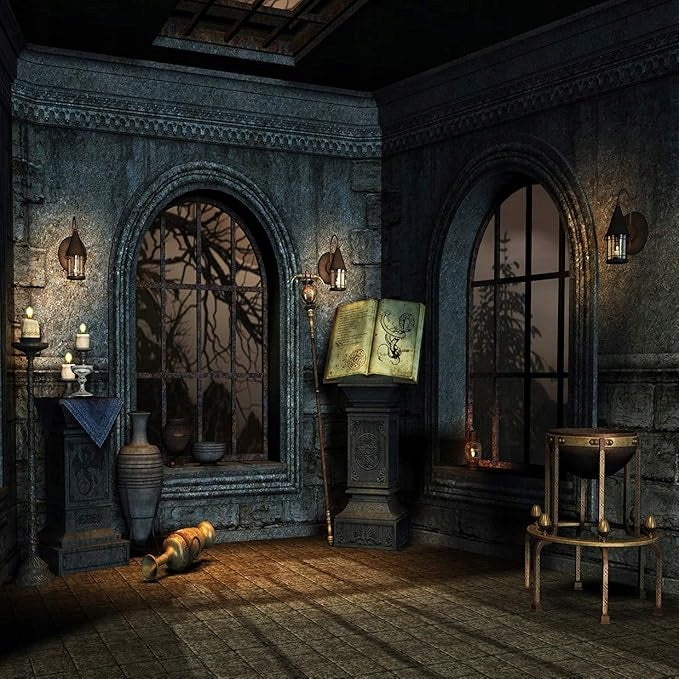 Photo background for Halloween, dark, witch, sorcery 3x3m