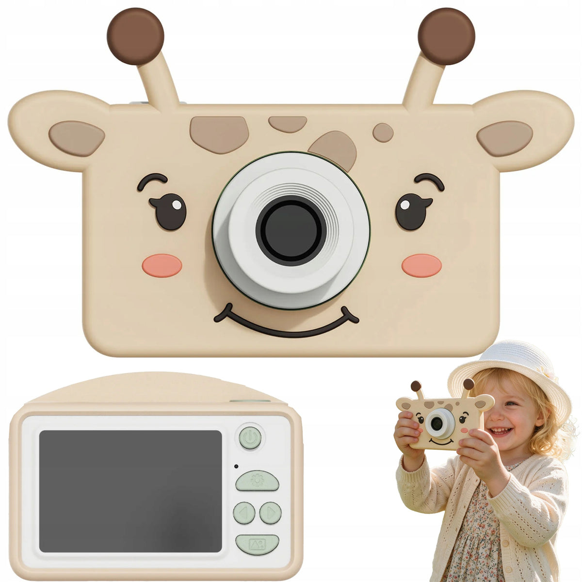 Photography Camera for Children GIRAFFE Photos recording Premium case