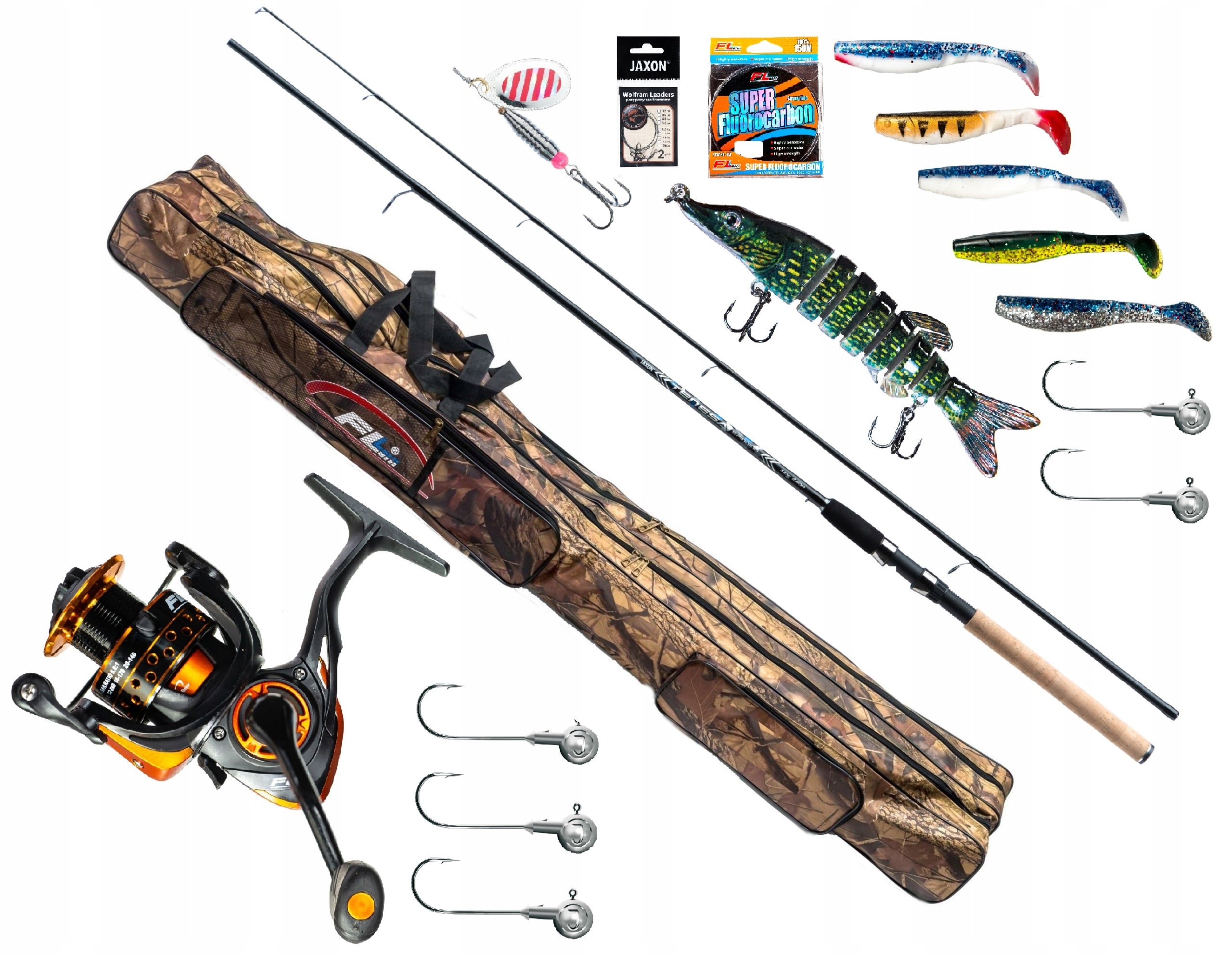 PiKE Set Fishing Rod JAXON + Reel Bag