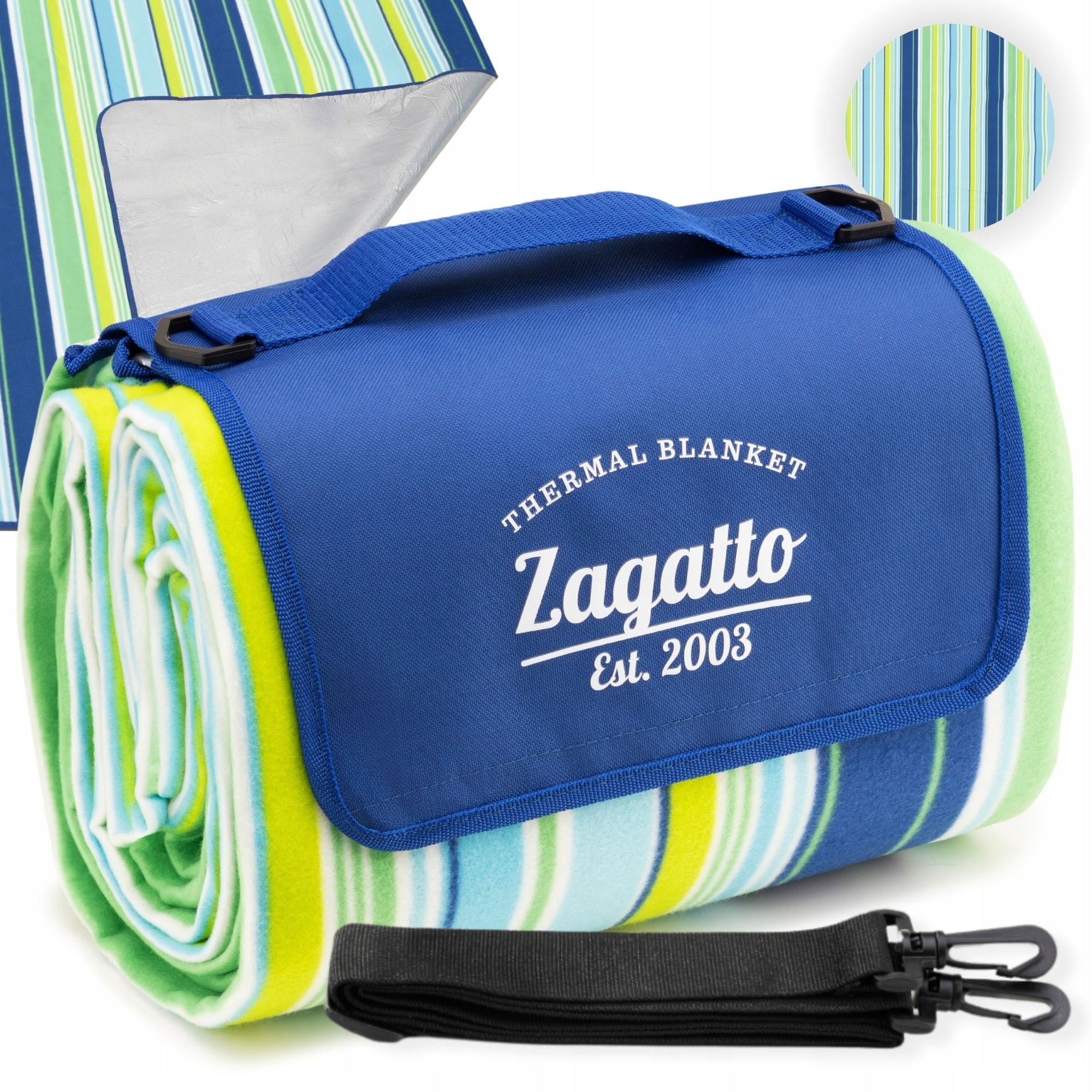 Picnic blanket with insulation 200x200 cm large beach mat waterproof ZAGATTO Manufacturer code ZG900