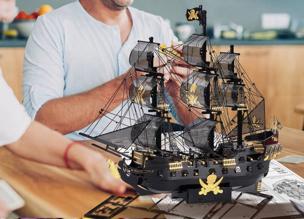 Piececool Puzzle Metal Model 3D Ship Black Pearl For Gift Brand no brand