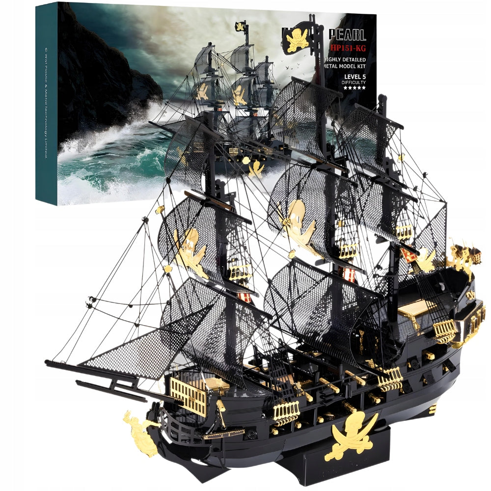 Piececool Puzzle Metal Model 3D Ship Black Pearl For Gift