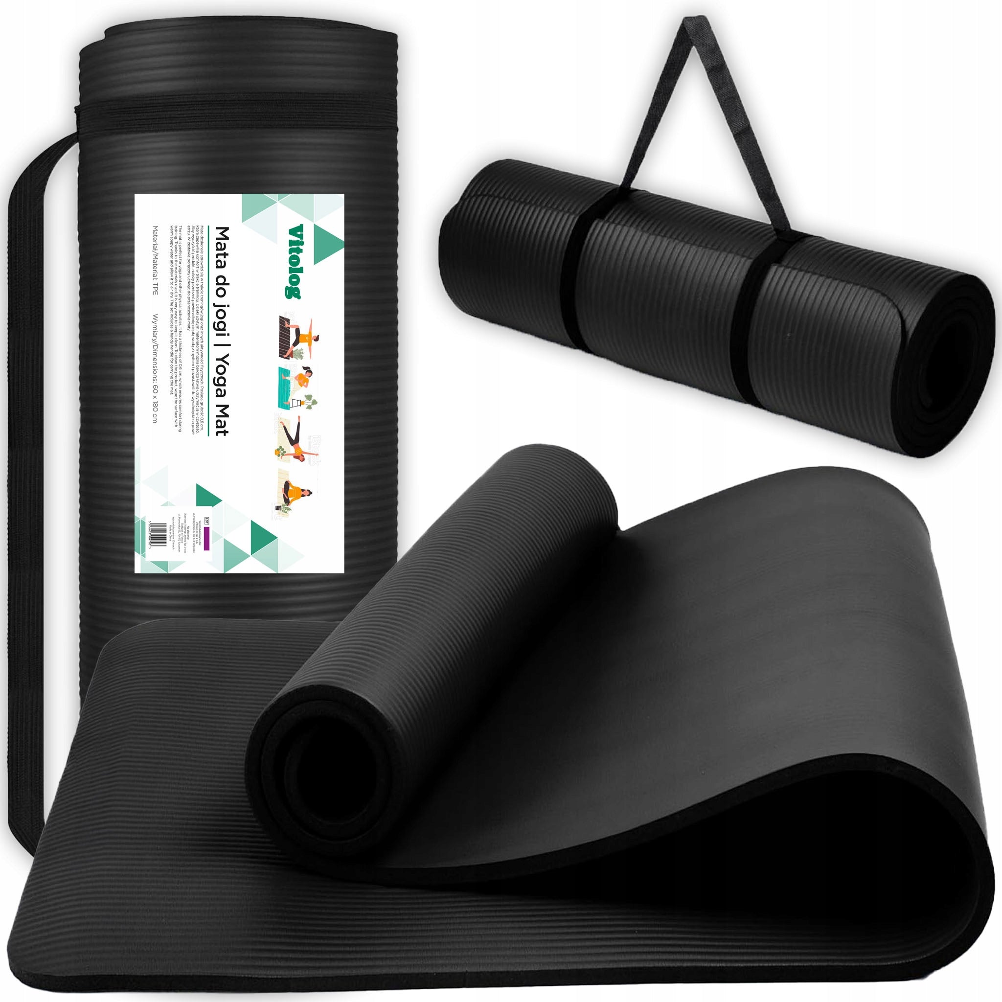 Pilates Rubber Yoga Exercise Mat for Gym Training Mat
