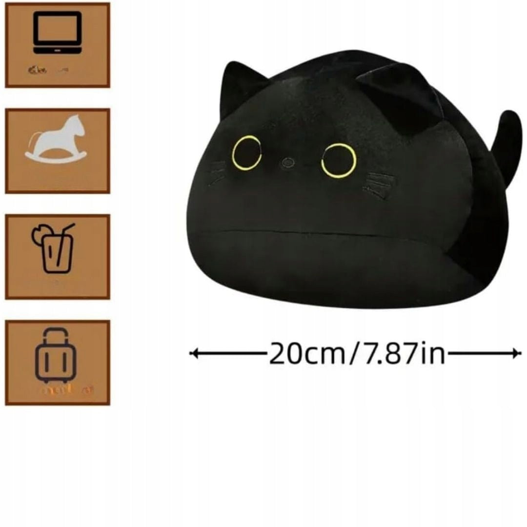 Pillow Hugging Plush Nice to Touch Black Cat Kitten QfV + FREEBIE Manufacturer code Pluszowa zabawka dla kota