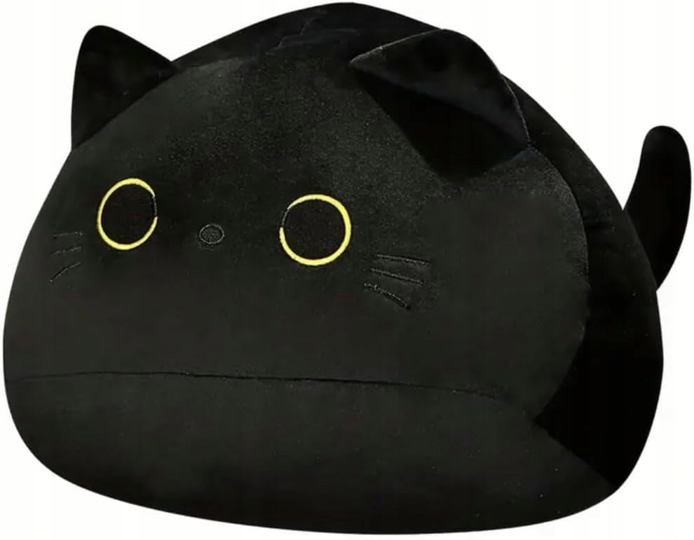 Pillow Hugging Plush Nice to Touch Black Cat Kitten QfV + FREEBIE