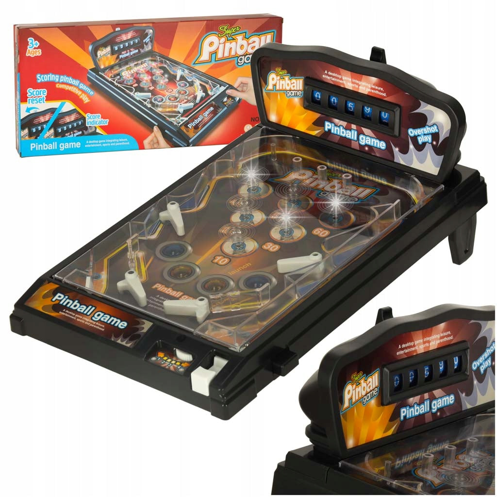 Pinball flipper arcade game table with lights and music Kik