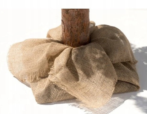 Pine Stand with Jute for Artificial Christmas Tree on Natural Tree Trunk Brand Manufaktura drewna i metalu