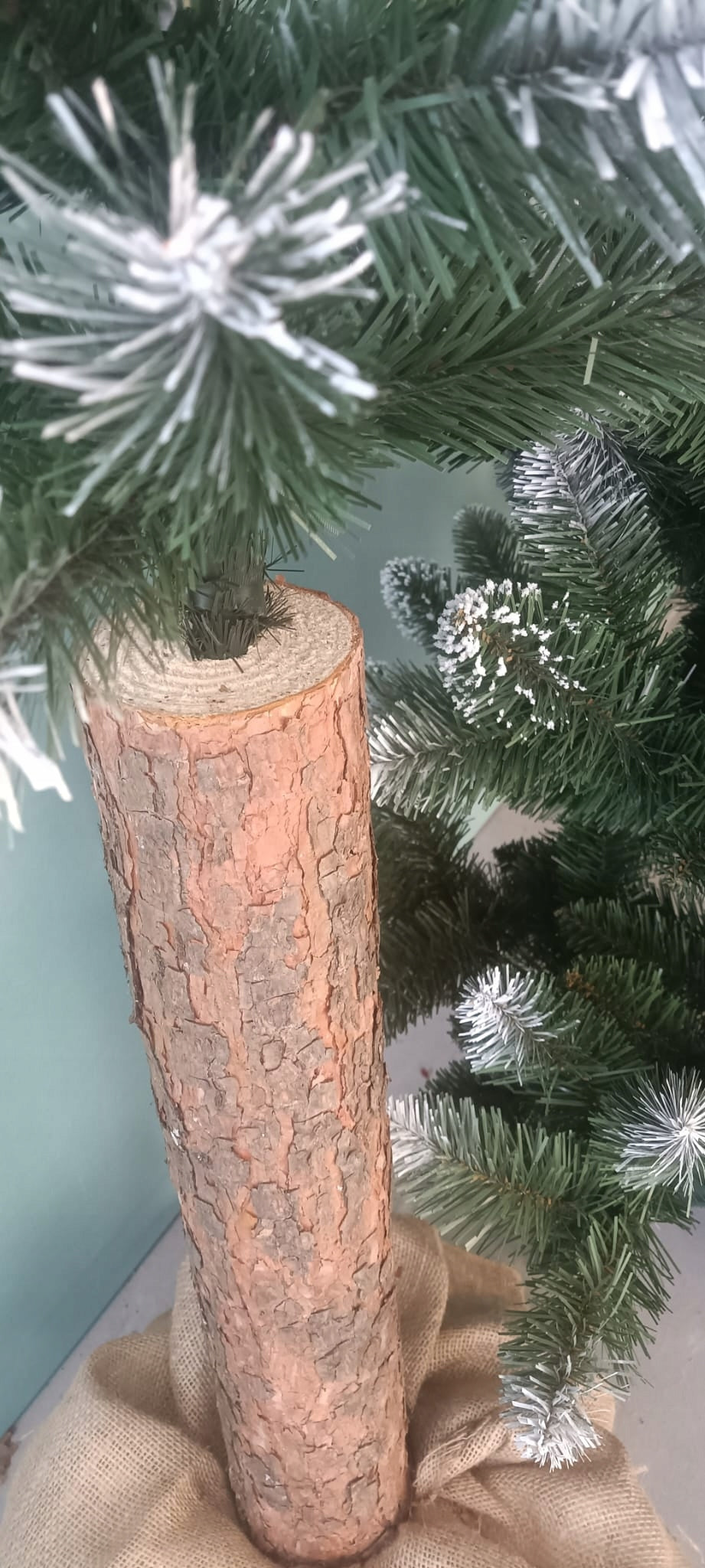 Pine trunk for artificial Christmas tree on trunk 40cm Jute Freebie Brand Manufaktura drewna i metalu