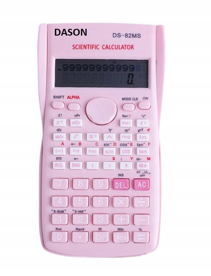 Pink Scientific Calculator 2 lines 240 School Functions
