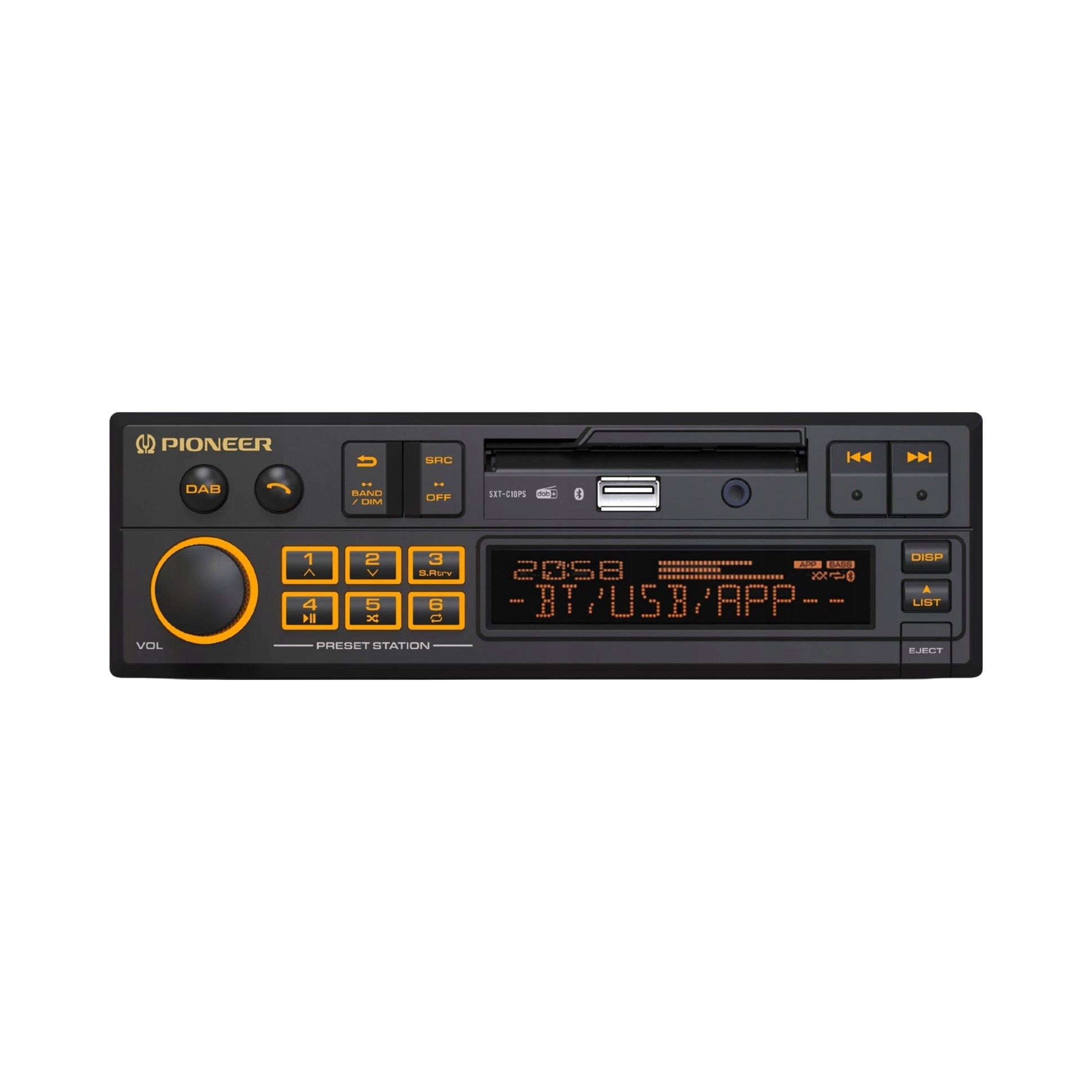 Pioneer SXT-C10PS car radio retro MP3 USB FLAC 4x50W DAB+ Bluetooth