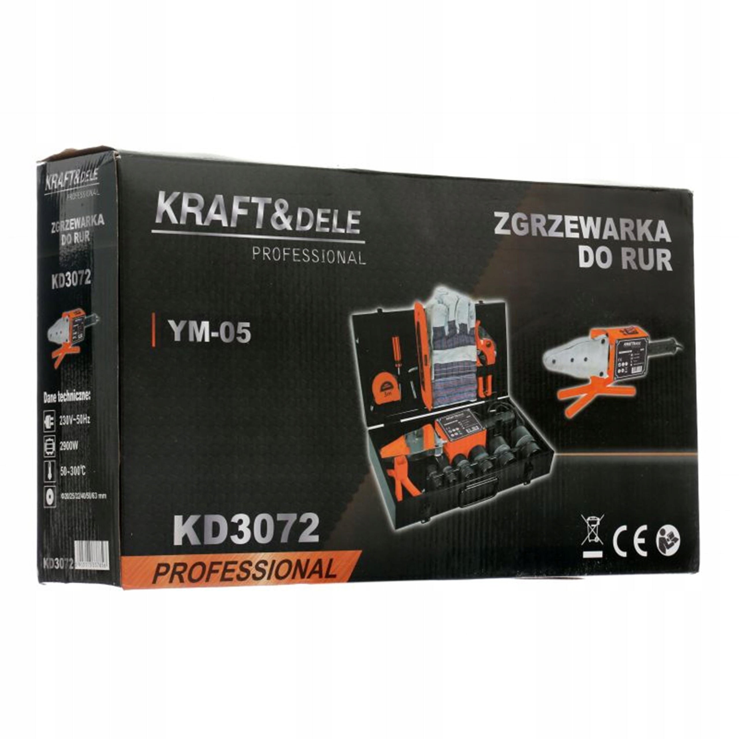 Pipe welding machine 2900W + accessories case KD3072 Packaging status original