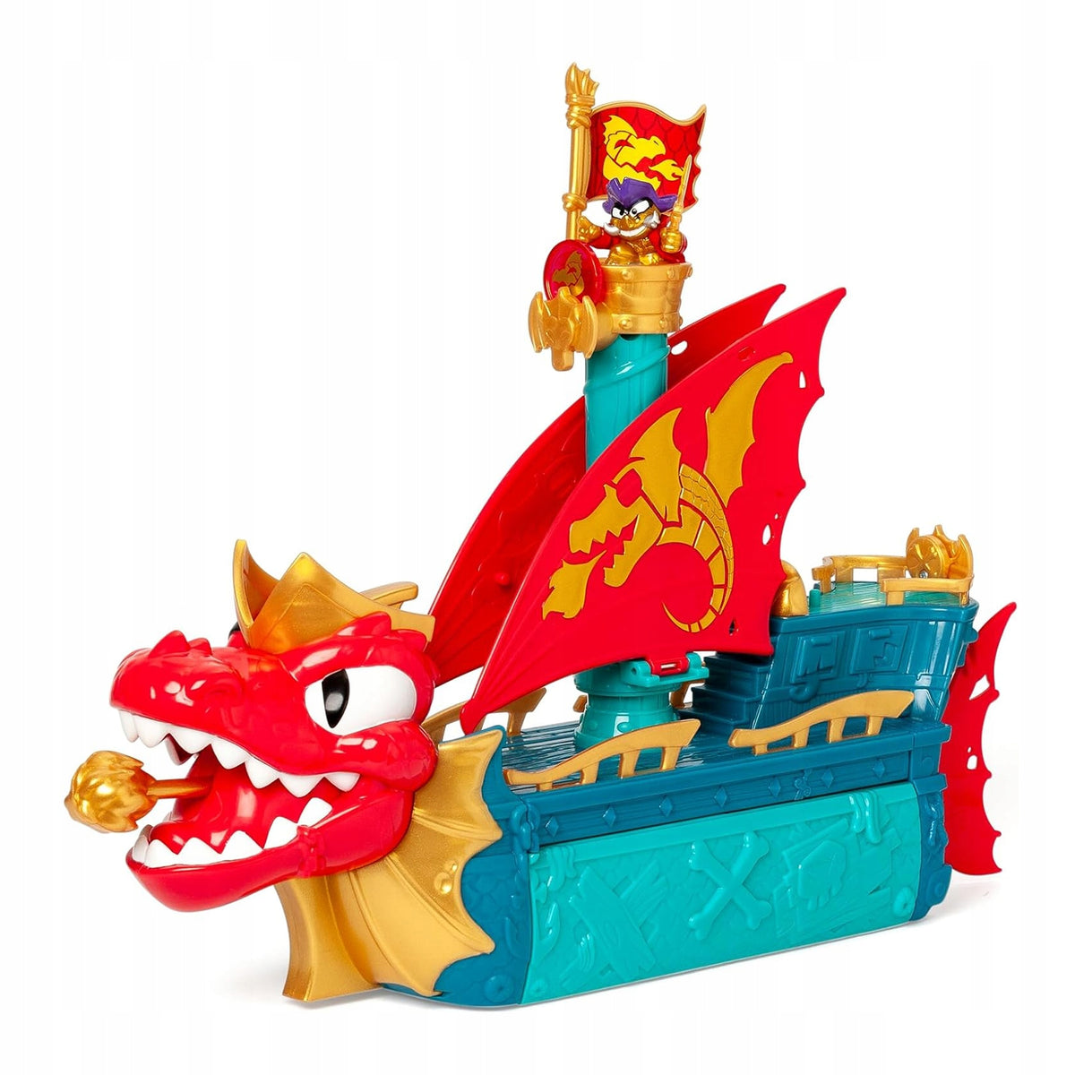 Piratix Set 3in1 Dragon Ship Captain Big Red and Accessories Brand Magicbox