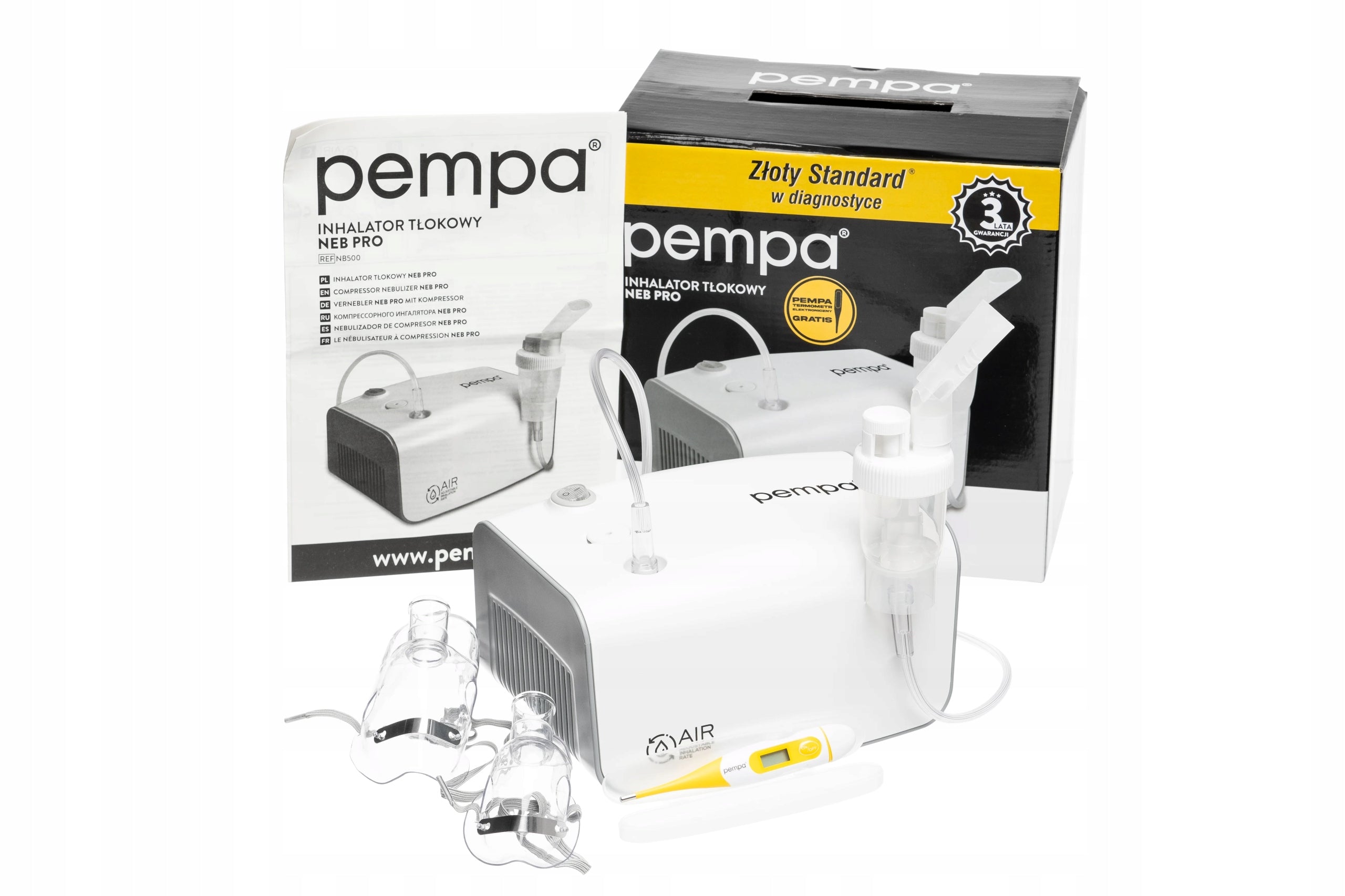 Piston inhaler Pempa Neb Pro - Adjustable inhalation rate EAN (GTIN) 5906874788134