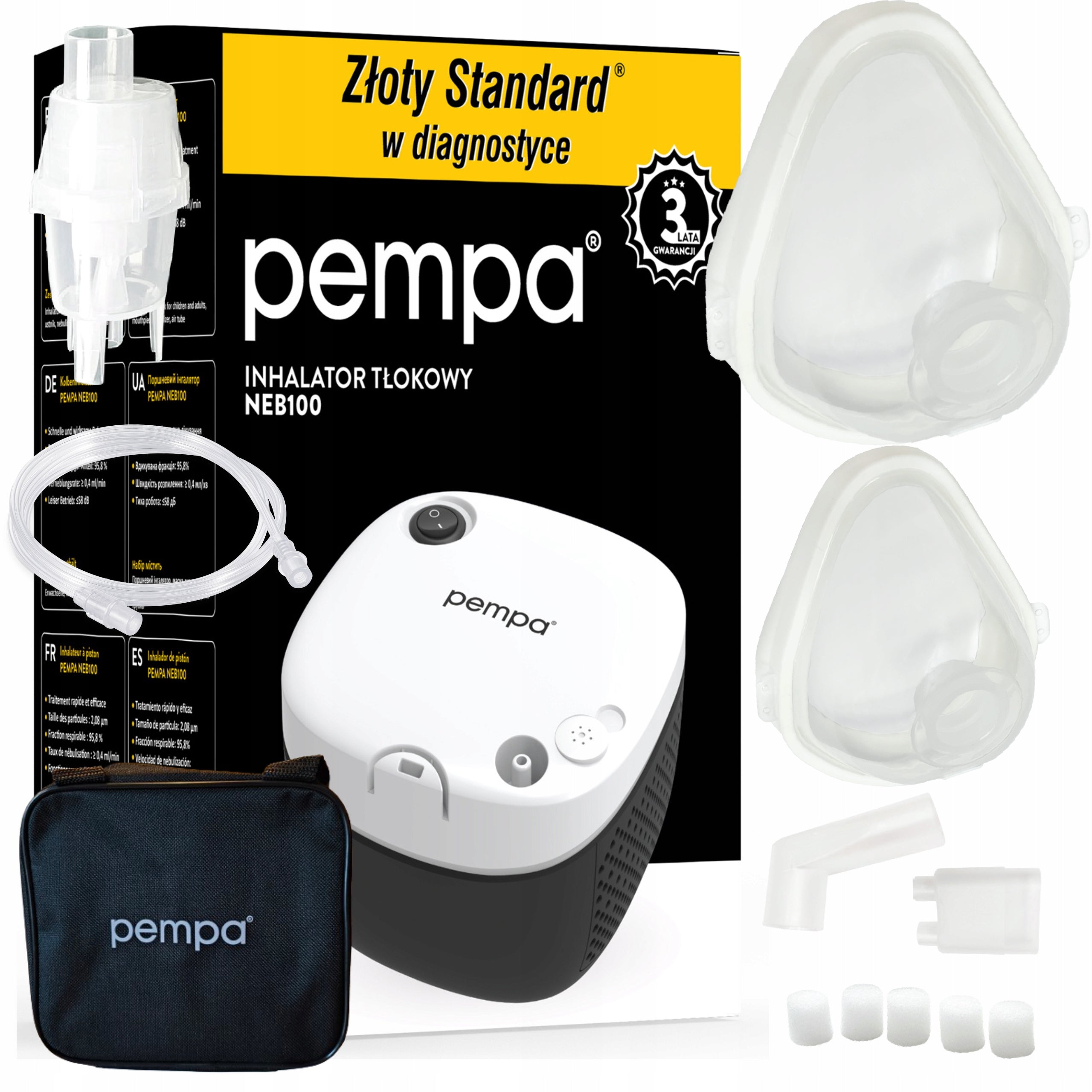 Piston inhaler Pempa neb 100 plus CLOSED SEALED MASKS