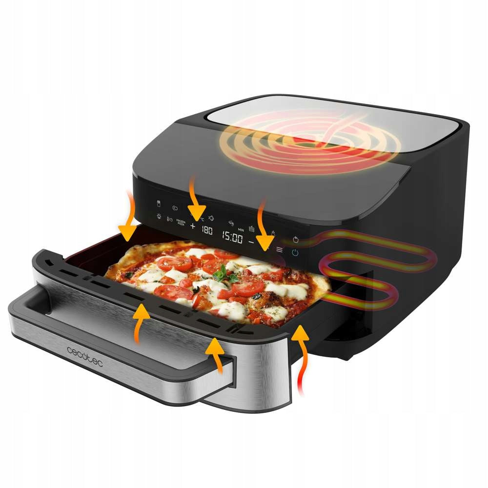 Pizza oven AirFryer Cecotec Pizza&Fry 7000 2200W 7L Black Silver EAN (GTIN) 8447420000463