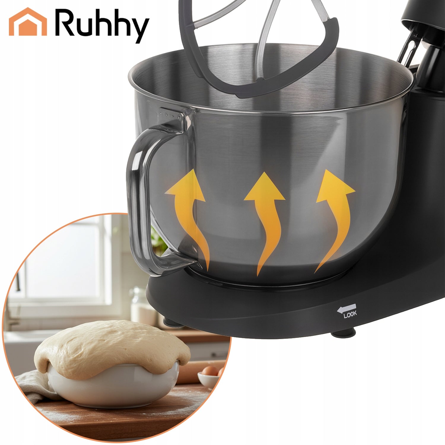 Planetary Food Processor with Heated Bowl 6,2L Multifunctional + Blender Model Robot Planetarny z Podgrzewaną Misą i Blenderem