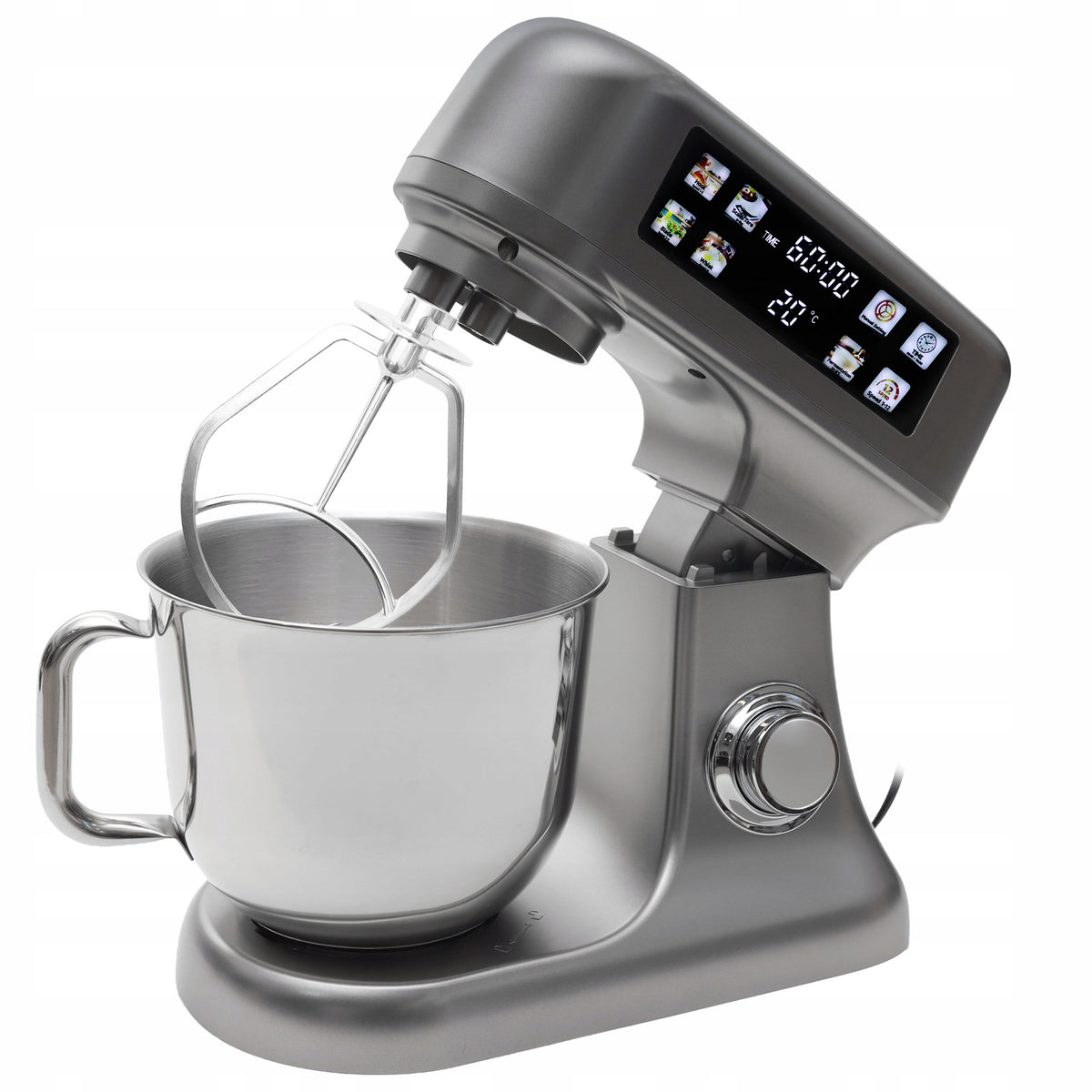 Planetary Robot Kitchen Mixer Bowl 6l Panel LED Fermentation Weight Silver Manufacturer code H-702