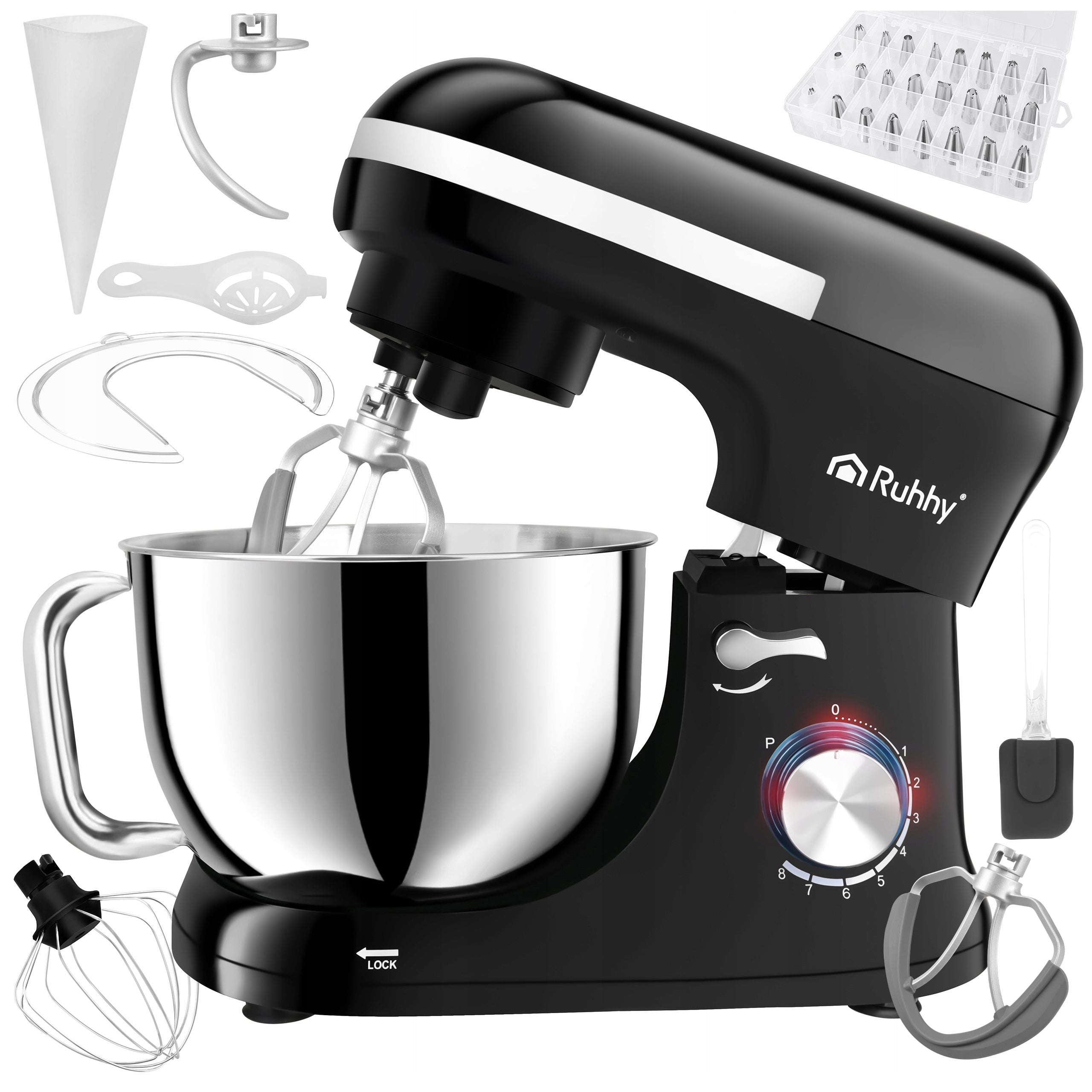 Planetary Robot Kitchen Mixer Multifunctional with Large Bowl 4,5L 9in1 Powerful