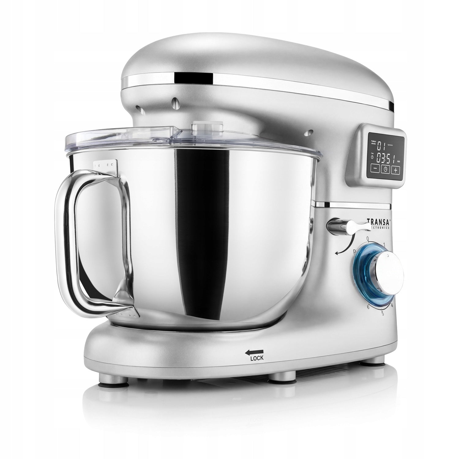 Planetary Robot with Heated Kitchen Bowl Silver BOWL 6L LARGE POWER 3000W Brand Transa Electronics