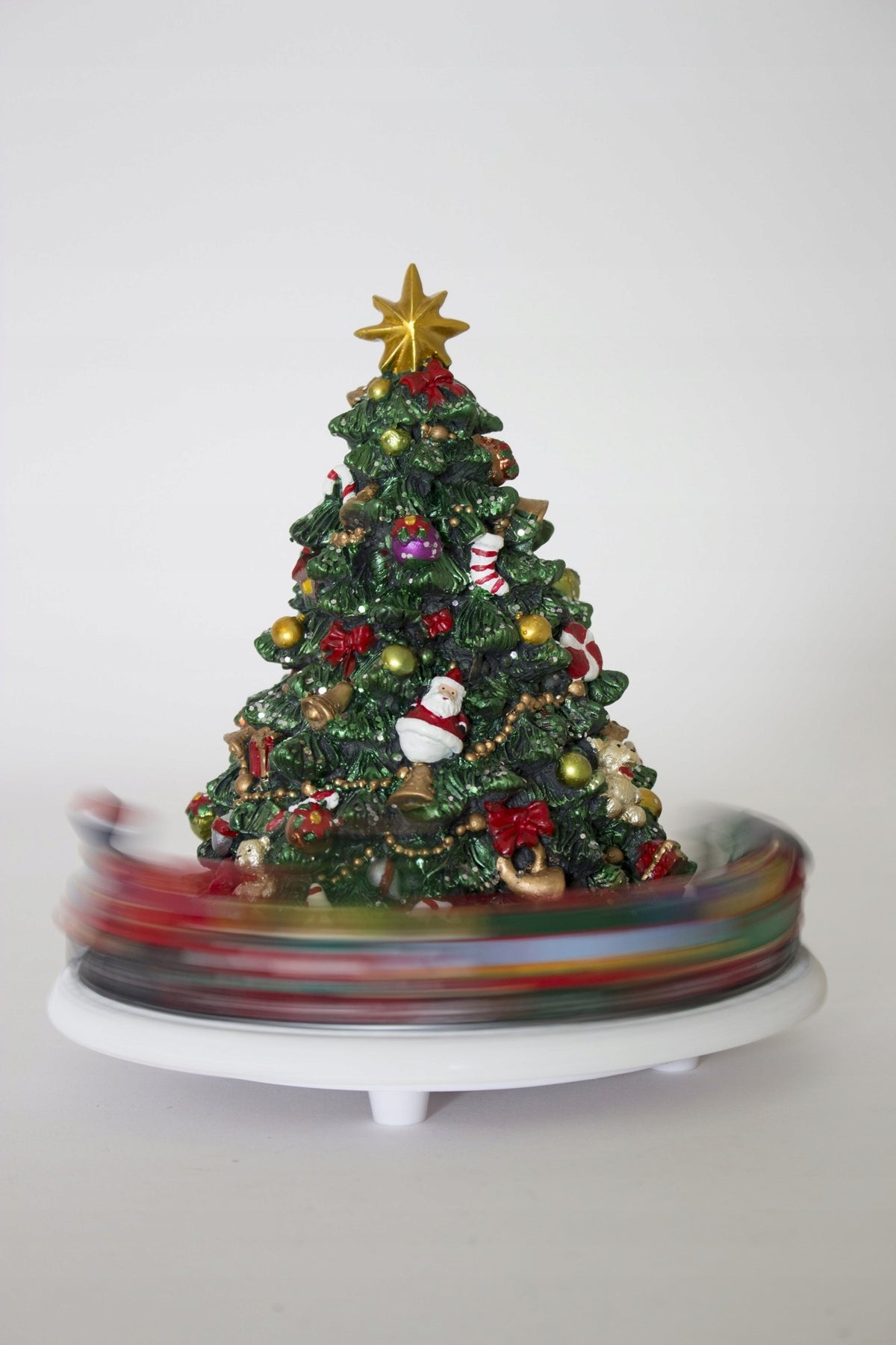 Plastic Christmas Tree Sound Figurine Christmas Tree with Music Box 16 cm Brand Artpol