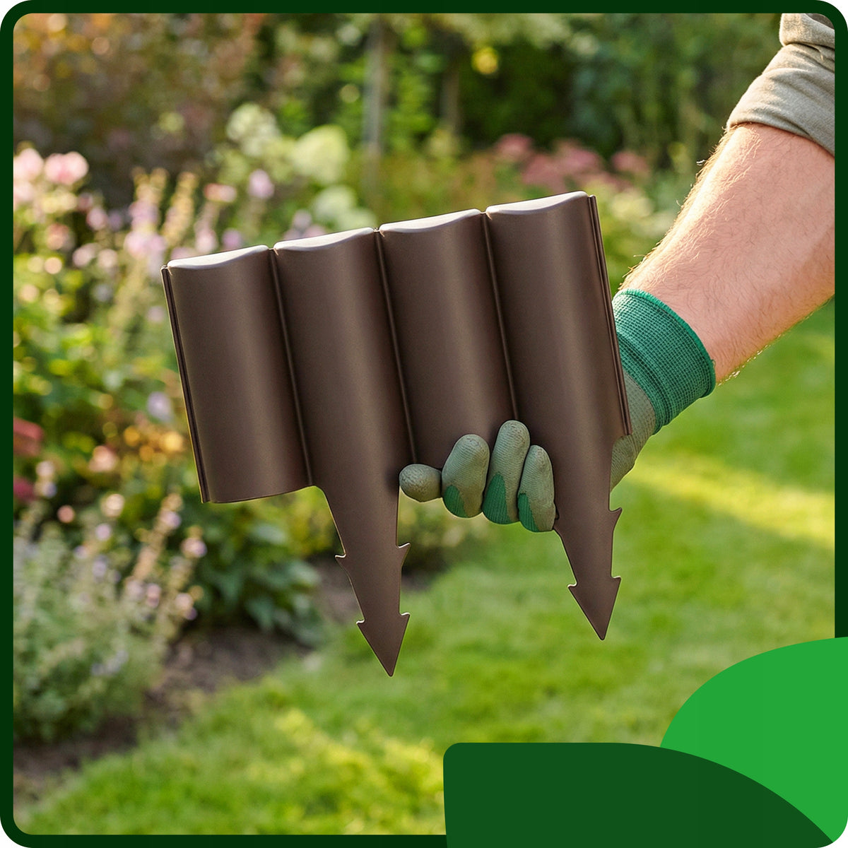 Plastic Garden Palisade 240cm Garden FENCE UV Bronze Manufacturer code Palisada ogrodowa wysoka brązowa solidna