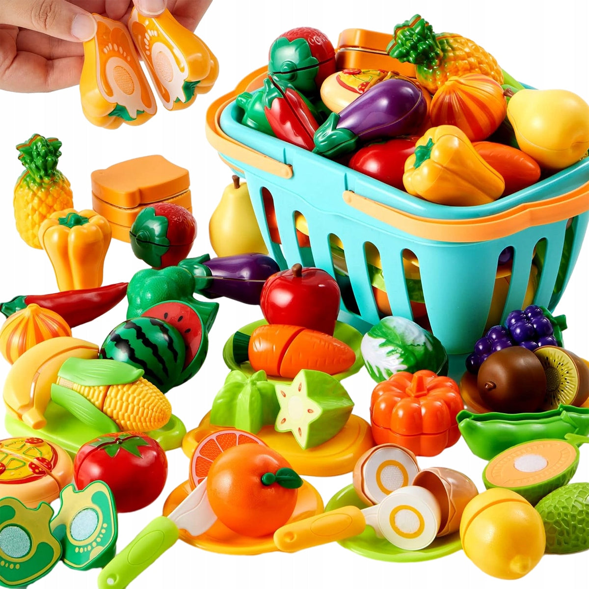 Plastic Vegetables Fruit for Slicing with Velcro Set Board for Dz cai Brand no brand