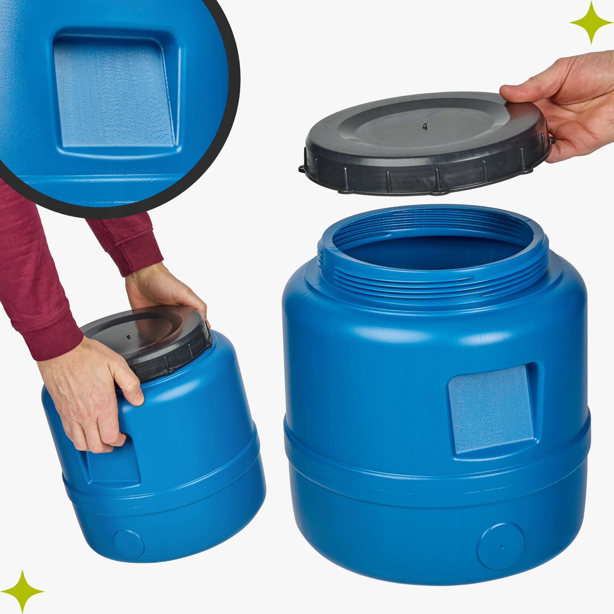 Plastic barrel 15L for pickling cabbage cucumbers screwed HDPE Garronda Capacity 15 l