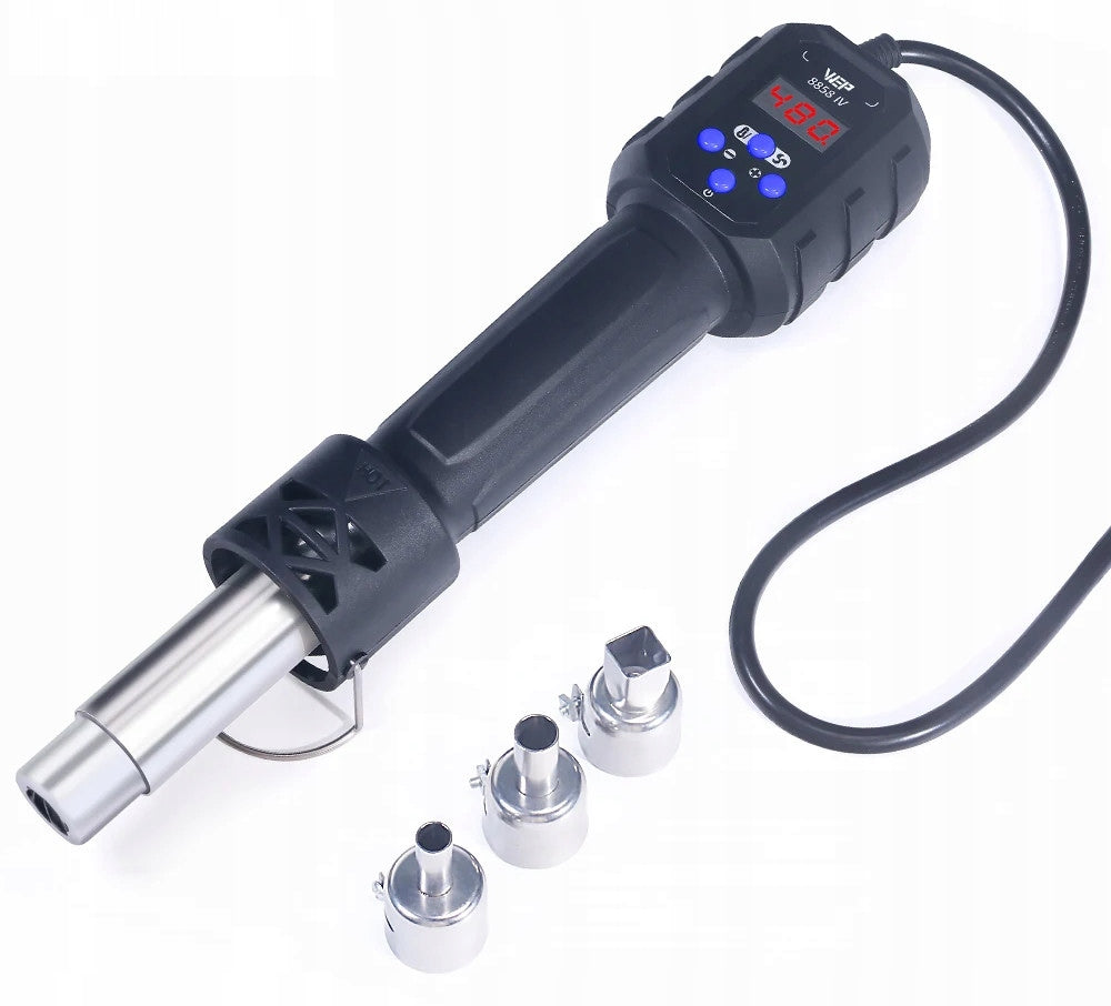 Plastic welding machine WEP 8858-IV HOTAIR +3xNozzles Plastic 1-120l/min Brand Hotair