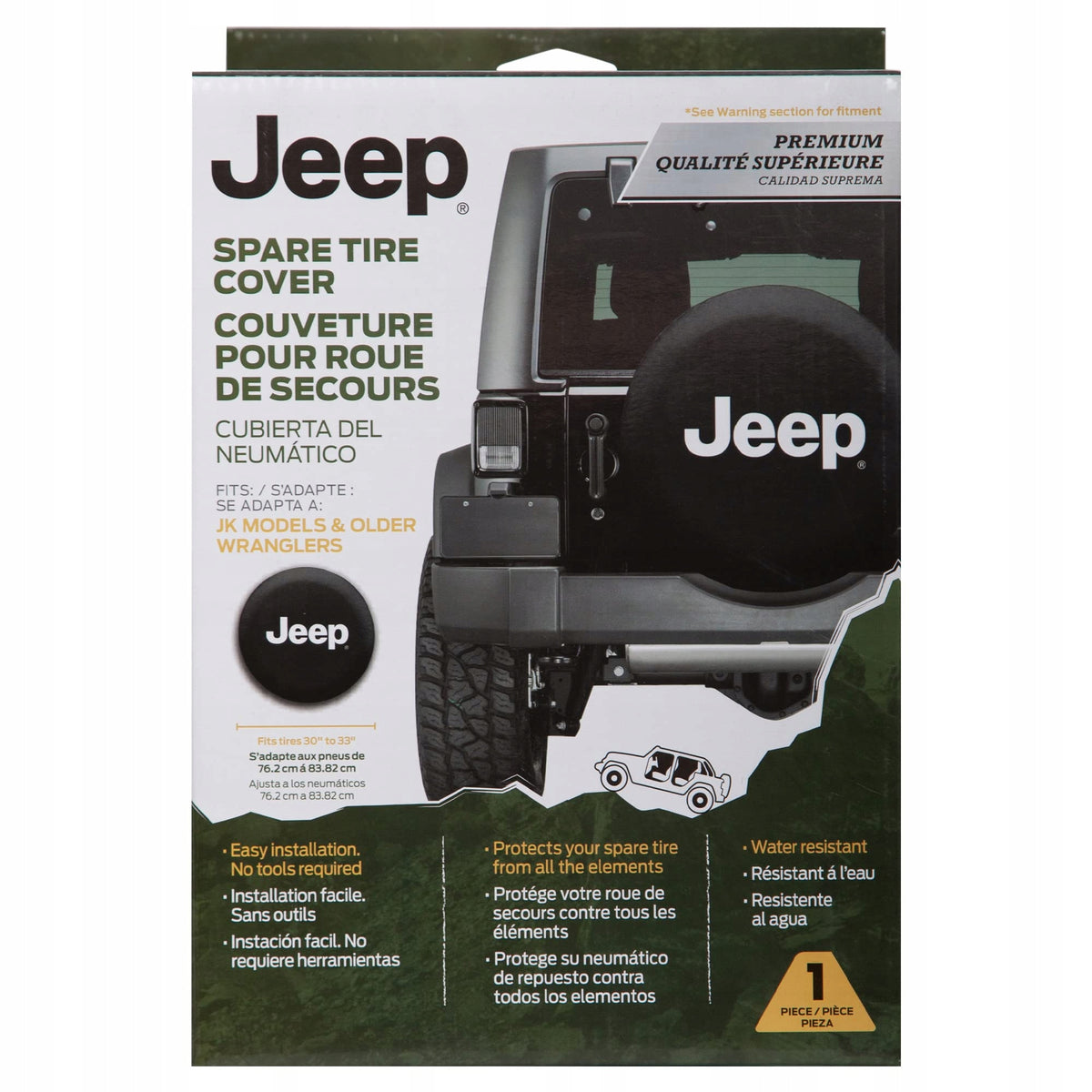 Plastový kryt rezervného kolesa Jeep Plasticolor 30-33" čierny Manufacturer's catalog number 000793